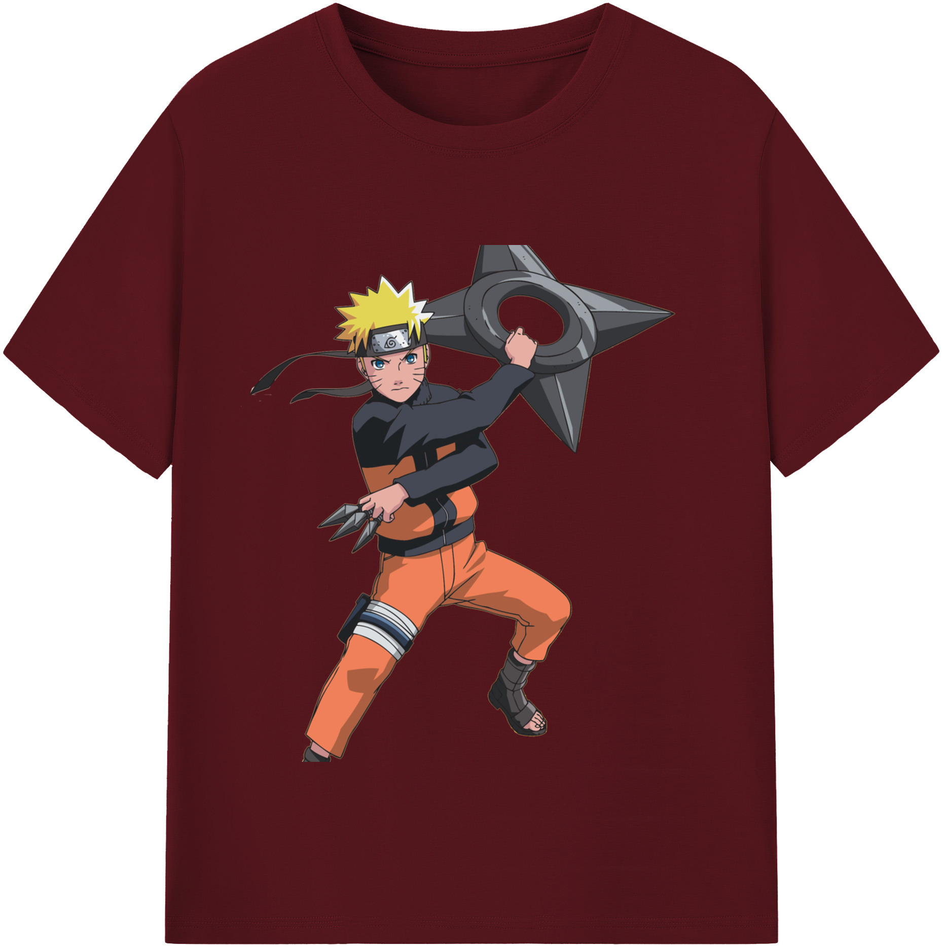 （画像用） NARUTO -ナルト- うずまき ナルト Uzumaki Naruto 綿100％半袖Tシャツ（フロントプリント）